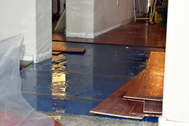 Professional Flood Damage Restoration technician working in West Orange, TX